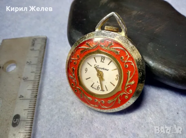 LUCERNE SWISS MADE Стар МЕХАНИЧЕН ОРНАМЕНТИРАН ЛУКСОЗЕН ПОЗЛАТЕН ШВЕЙЦАРСКИ ДЖОБЕН ЧАСОВНИК 50112, снимка 10 - Антикварни и старинни предмети - 49487826