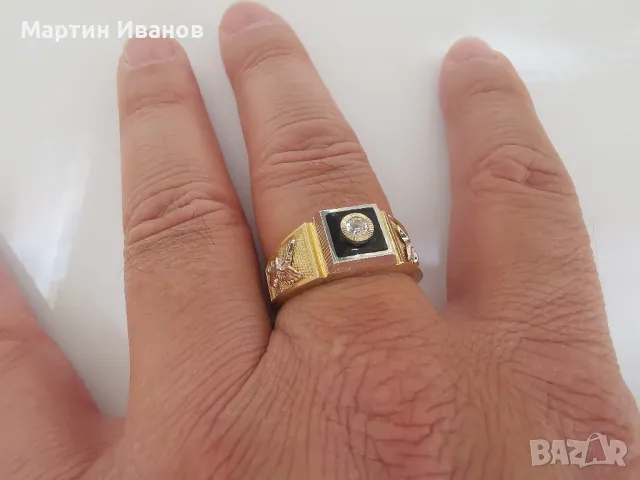Златен мъжки пръстен 3, снимка 6 - Пръстени - 47703873