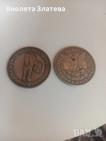 Монета one dollar 1881