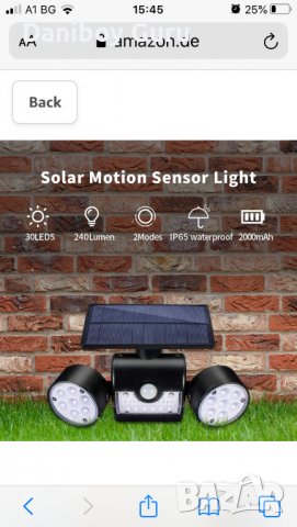 2бр. LED соларна лампа за външна употреба със сензор за движение, соларна IP65 водоустойчива, снимка 3 - Прожектори - 39727972