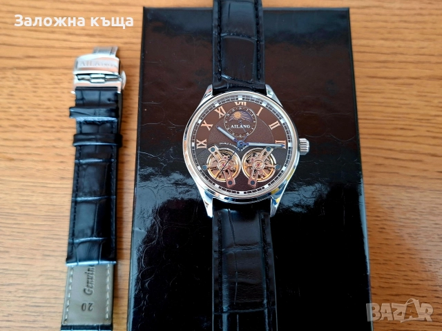 ЧИСТО НОВ ! Мъжки механичен / автоматичен часовник "Ailang", снимка 3 - Мъжки - 52966424