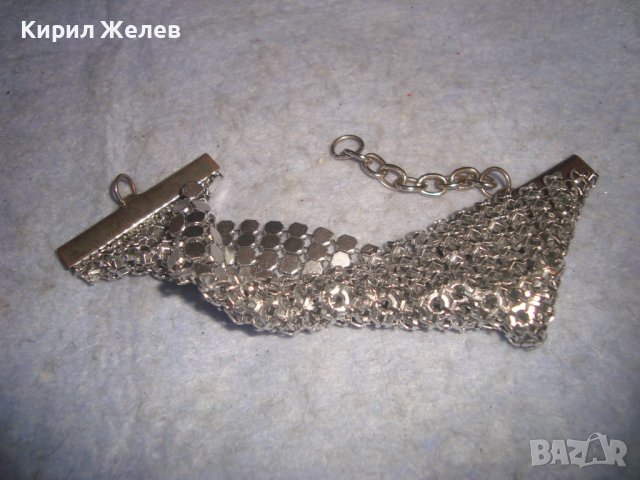 ПОСРЕБРЕНА РЕТРО ВИНТИДЖ ПЛЕТКА ФИНА ГРИВНА 18953, снимка 5 - Гривни - 37026730