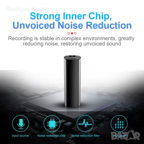 Магнитен подслушвател аудио записващо устройство скрит запис таен глас рекордер 500ч, снимка 6 - Микрофони - 50624555