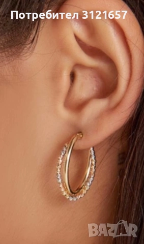 Златни обеци , снимка 3 - Обеци - 54266901
