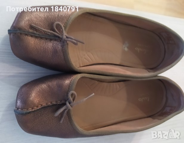 CLARKS балерини – бронз, равни, № 40, снимка 10 - Дамски ежедневни обувки - 38148766