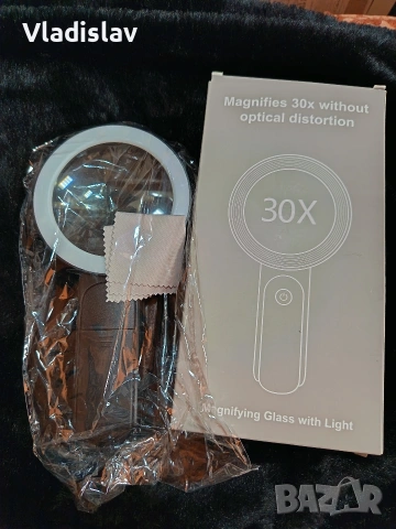 Ръчна лупа с LED осветление х30