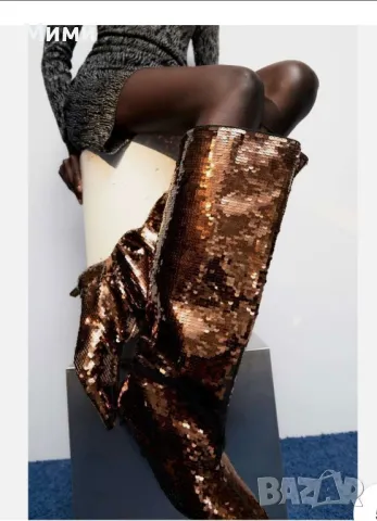 Уникални богуши Zara, снимка 3 - Дамски ботуши - 47696036