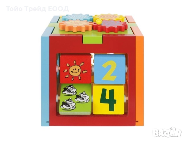 Дървено образователно кубче-сортер, снимка 2 - Образователни игри - 52671366