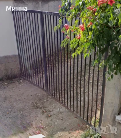 Метална градинска врата (порта за двор) две крила 185х200см-140х200см