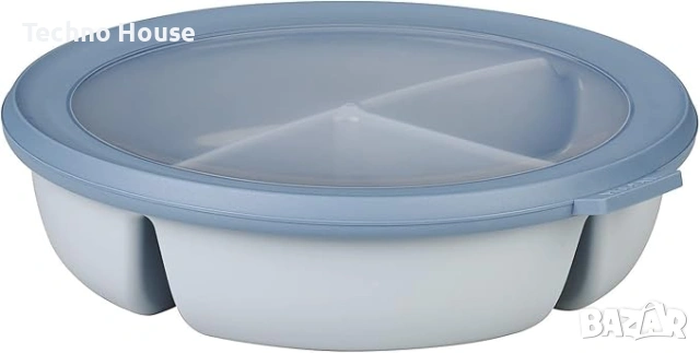 Mepal - Кутия за храна Cirqula - Купа за бенто с 3 отделения 1000 мл - Северно синьо