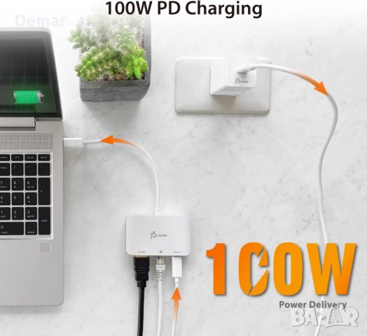 НОВО! Адаптер USB C към 4K HDMI, снимка 2 - Кабели и адаптери - 40804615