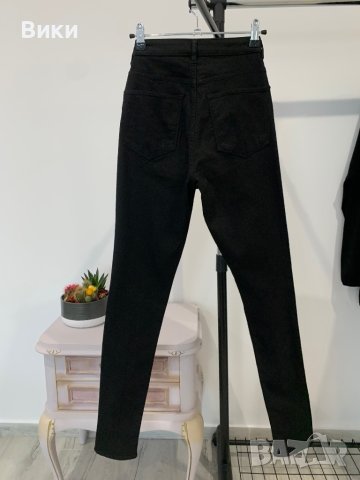 Черен панталон тип дънки размер 36(S), снимка 12 - Дънки - 44259762