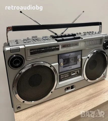 🔈Ретро колекционерски радиокасетофон SHARP GF-9191 - Boombox - профилактиран🔈, снимка 3 - Радиокасетофони, транзистори - 56019572