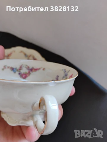 винтидж сет за чай от костен порцелан, снимка 8 - Антикварни и старинни предмети - 50985255