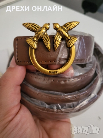 Ново! Кафяв колан по модел на Pinko , снимка 4 - Колани - 52409951