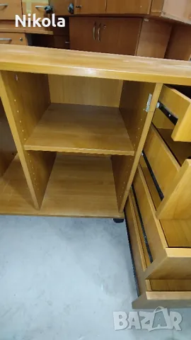 Офис шкаф  с 4 чекмеджета - помощно бюро- маса 110/50/68см, снимка 12 - Шкафове и рафтове - 50124803