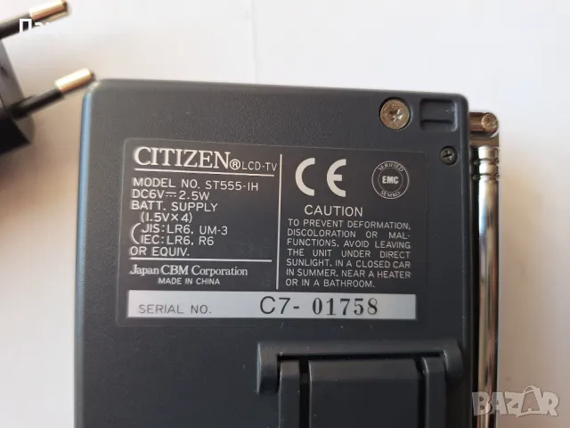 /Vintage/Citizen ST555 Black Pocket Color LCD TV 2.2"/Тестван, снимка 2 - Телевизори - 49558707