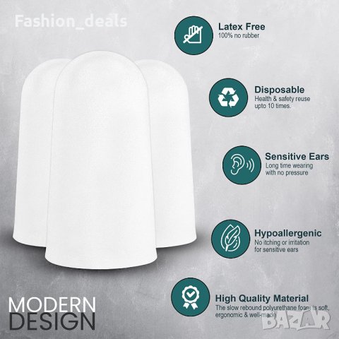 Нови 60 чифта многократни меки тапи за уши Шумопотискане сън, пътуване, снимка 2 - Други - 39493469