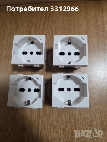 4 броя електрически контакт тип Schuko марка ELEC DOCK (модел ED-3001M)