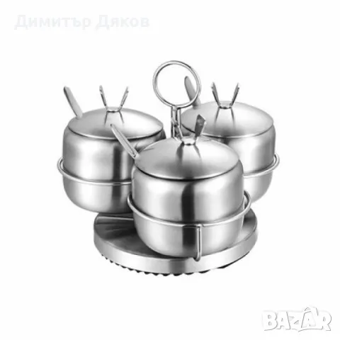 Комплект буркани за подправки от неръждаема стомана