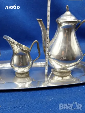 Сребърен Комплект от Поднос със Канички Сребро 0,925-901 грама , снимка 6 - Други ценни предмети - 47291573