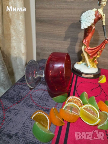 Голяма чаша от цветно стъкло, снимка 2 - Чаши - 53095339