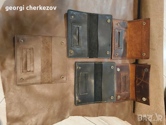портмонета и калъфи за тютюн от естествена кожа ръчна изработка , снимка 2 - Портфейли, портмонета - 53917487