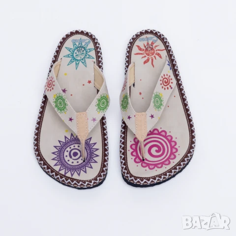 Цветни дамски чехли за плаж тип джапанки | Марка Tuasolea, снимка 1