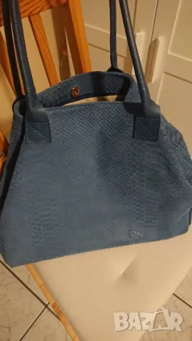 синя чанта ест кожа, снимка 2 - Чанти - 48707679