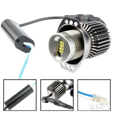 2X 80W LED Angel Eyes Marker Lights Bulbs White 6000K for BMW- E90 E91 2009-2011