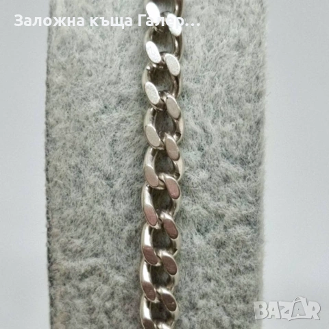 Сребърна гривна 925 тип "Панцер" – 4,93 г, снимка 2 - Гривни - 54214797