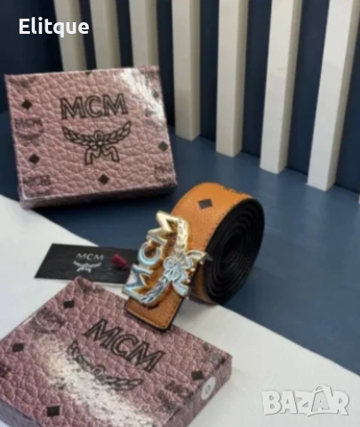 колани MCM от естествена кожа в кутия 4см, снимка 5 - Колани - 54321760