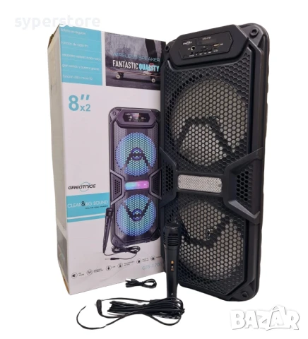 🔊 Тонколона преносима, Bluetoot, караоке, Digital One SP01113, gts-1701, 2x8", безжична, блутут, ка, снимка 2 - Bluetooth тонколони - 50793510