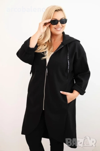 Елегантно дамско палто Plus Size с яка и големи джобове fango, 7цвята , снимка 10 - Палта, манта - 51684855