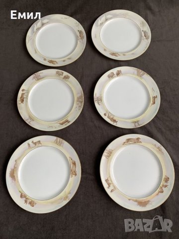 ROYAL DOULTON WILSON JUNE Сет ръчно рисувани чинии , снимка 1 - Колекции - 35013909