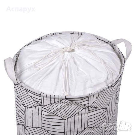 Текстилен кош за пране с дръжки, 76 л, 42 x 55 см, снимка 4 - Други стоки за дома - 44509052