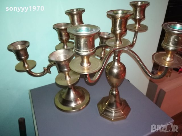 ЗЛАТНИ СВЕЩНИЦИ ВНОС ШВЕЦИЯ 2812211933, снимка 2 - Антикварни и старинни предмети - 35262216