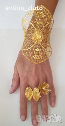 Златни гривни Дубайска линия 14К, снимка 3 - Гривни - 51412379