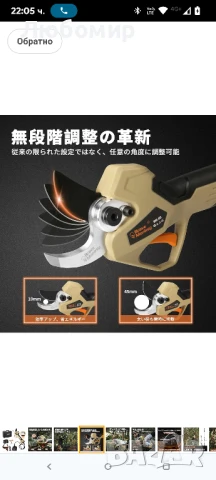 Електрически ножици за клони BraveMonkey 45 мм, професионални безжични ножици за с LCD
Мострена 
, снимка 9 - Градински инструменти - 50853921