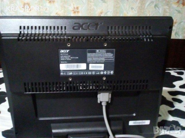 LCD Монитор"ACER"-17"инча., снимка 8 - Монитори - 40055175