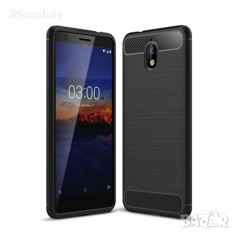 Nokia 3.1 - Удароустойчив Кейс Гръб CARBON, снимка 1
