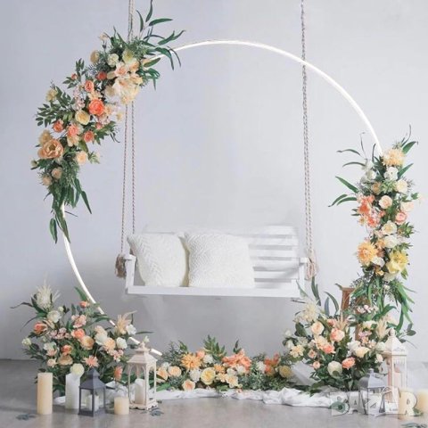 Кръгла сватбена арка HQ-XJ117-L, снимка 7 - Сватбени аксесоари - 42901875