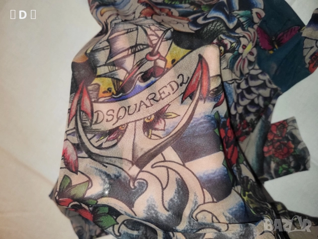 DSQUARED 2  блуза/туника татуировка  С-М, снимка 3 - Блузи с дълъг ръкав и пуловери - 52510995