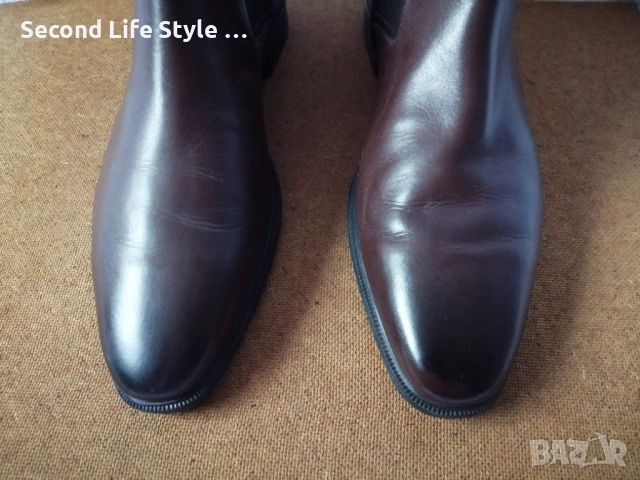 ASOS нови мъжки боти естествена кожа № 39 в кафяв цвят, снимка 4 - Мъжки боти - 53139068