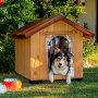 Дървена къща за куче 49 x 64 x h 44 cm, снимка 5