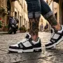 Louis Vuitton Унисекс👟Мъжки Маратонки👟Дамски Спортни Обувки👟Сникърси Цвят- Бяло И Черно Код S465, снимка 1
