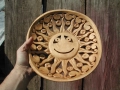 Дърворезба Слънце, Украса за стена, Дървена фруктиера, Дърворезба ръчна изработка, Подарък за дома, снимка 2