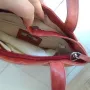 Малка червена чанта от естествена кожа , снимка 4