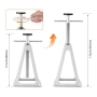 Стабилизатор за каравана кемпер 4 броя регулируеми подпори 1000 кг 1891, снимка 5