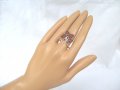 Нежен Сребърен Пръстен с Четири Кехлибари, снимка 7